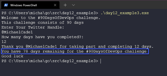 Go nhận giá trị đầu vào